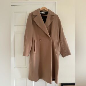 Zara camel wool blend coat